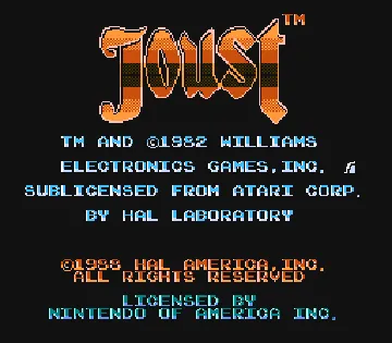 Joust (USA) screen shot title